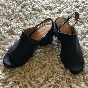 Urban Outfitters mule peep toe with block heel